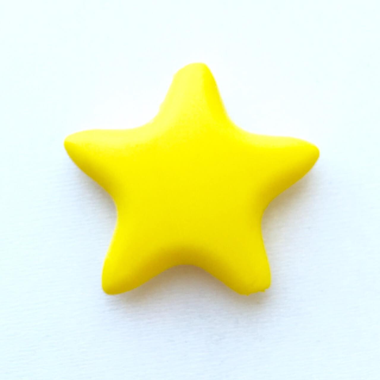 Зірка острокон. (жовта), намистини з харчового силікону, фото 1