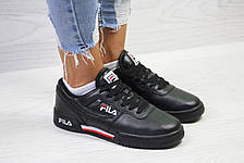Жіночі,підліткові кросівки Fila,чорні 36, фото 2