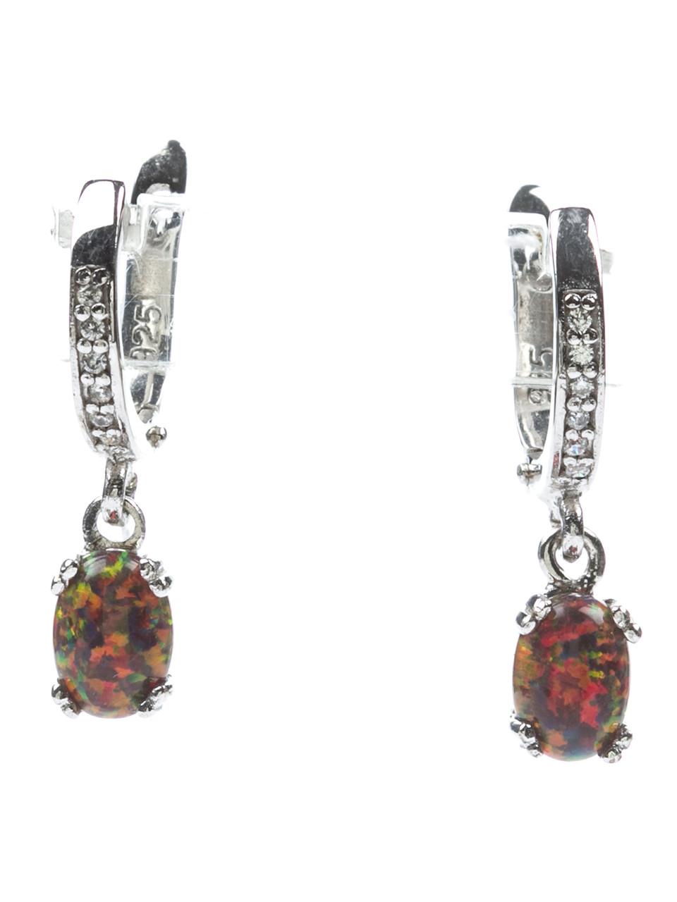 Сережки срібні з опалом 1076-к, фото 1