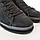 Кеди з натуральної шкіри чорні 38.39.40. з рельєфною підошвою і контрастною сірою смужкою, фото 2
