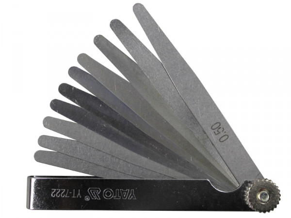 Щупи вимірювальні 100х10мм 0,05-0.5мм YATO, 10 шт.