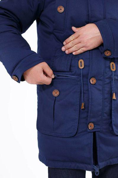 Зимняя куртка парка мужская от производителя 44-54 синий - фото 3 - id-p756031997