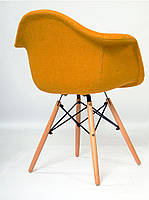 Дизайнерське крісло Leon Soft Ш-4 жовта вовна, DAW armchair Charles Eames, стиль лофт, фото 4