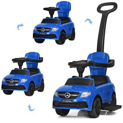Толокар каталка Mercedes з батьківською ручкою, фото 1