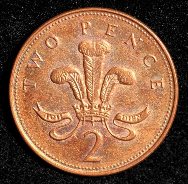 Монета Великобританії 2 пенси 1999-2006 рр., фото 1