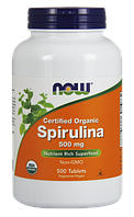 Now Certified Organic Spirulina 500mg 500 veg tabs