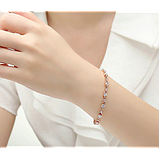 Жіночий браслет срібло/позолота, фото 3