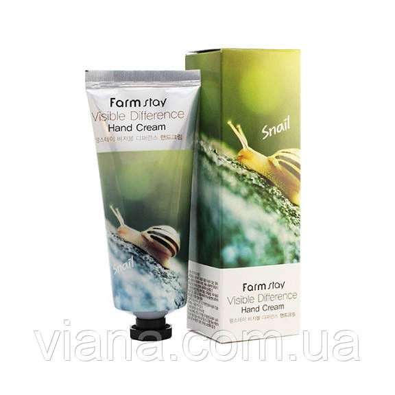 Крем для рук з екстрактом равлика FarmStay Visible Difference Snail Hand Cream 100 ml