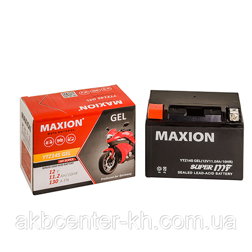Мото аккумулятор GEL MAXION YTZ 14S (12V, 11.2A)