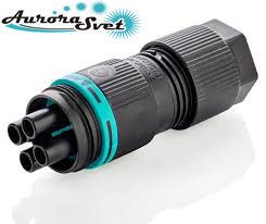 Розетка. Герметичний роз'єм mini. Мініз'єднувач IP68 круглий. 2х-3х-4х контактний роз'єм герметичний