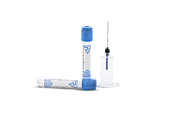 Пробірка вакуумна для забору крові Волес, 2,7 мл, з цитратом натрію (3,2%), 13x75 мм, з блакитною кришкою