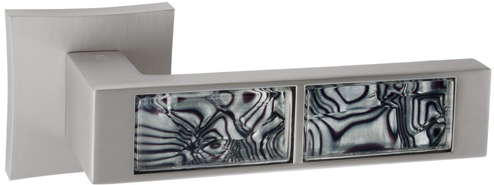 Ручка дверная ORO&ORO BLACK TIGER 203-13E перламутровый никель (Италия), фото 1