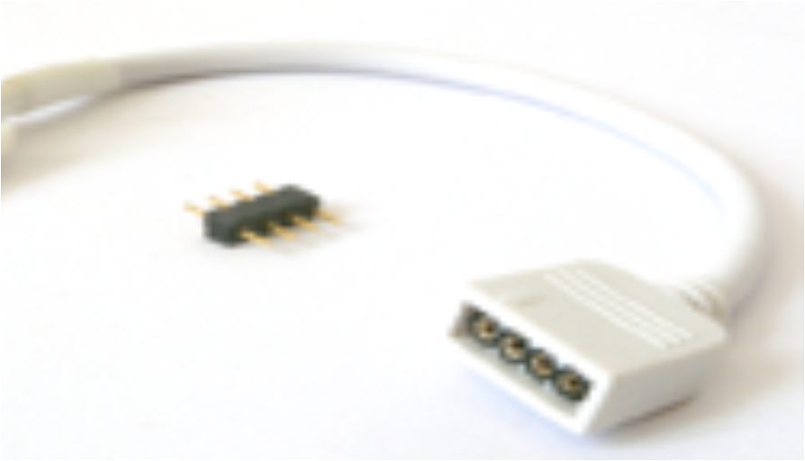 Коннектор для світлодіодних стрічок OEM №15 Коннектор провід 4pin+4pin з'єднувач (RGB), 15см