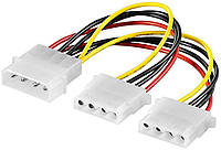 Кабель живлення внутрішній MoleX 1x2 M/F (Splitter) Goobay(75.05.0684) 0.15m 4pin Y-form