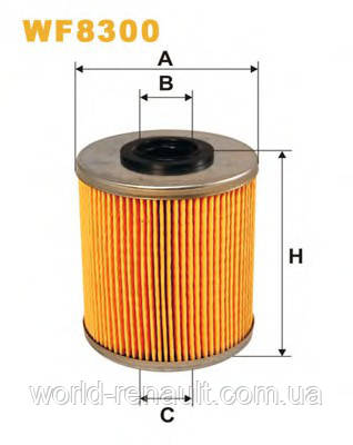 Фільтр паливний на Рено Трафік II 1.9dci+2.0dci+2.5dci/WIX WF8300, фото 1