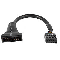 Кабель живлення внутрішній USB3.0 Pinheader-2.0 Lucom (62.04.3455) M/F (20p-9pin) 0.15m