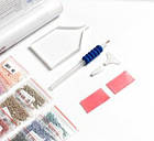 Алмазна вишивка букет тюльпанів 15х40 см, повна викладка, фото 3