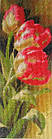 Алмазна вишивка букет тюльпанів 15х40 см, повна викладка, фото 2