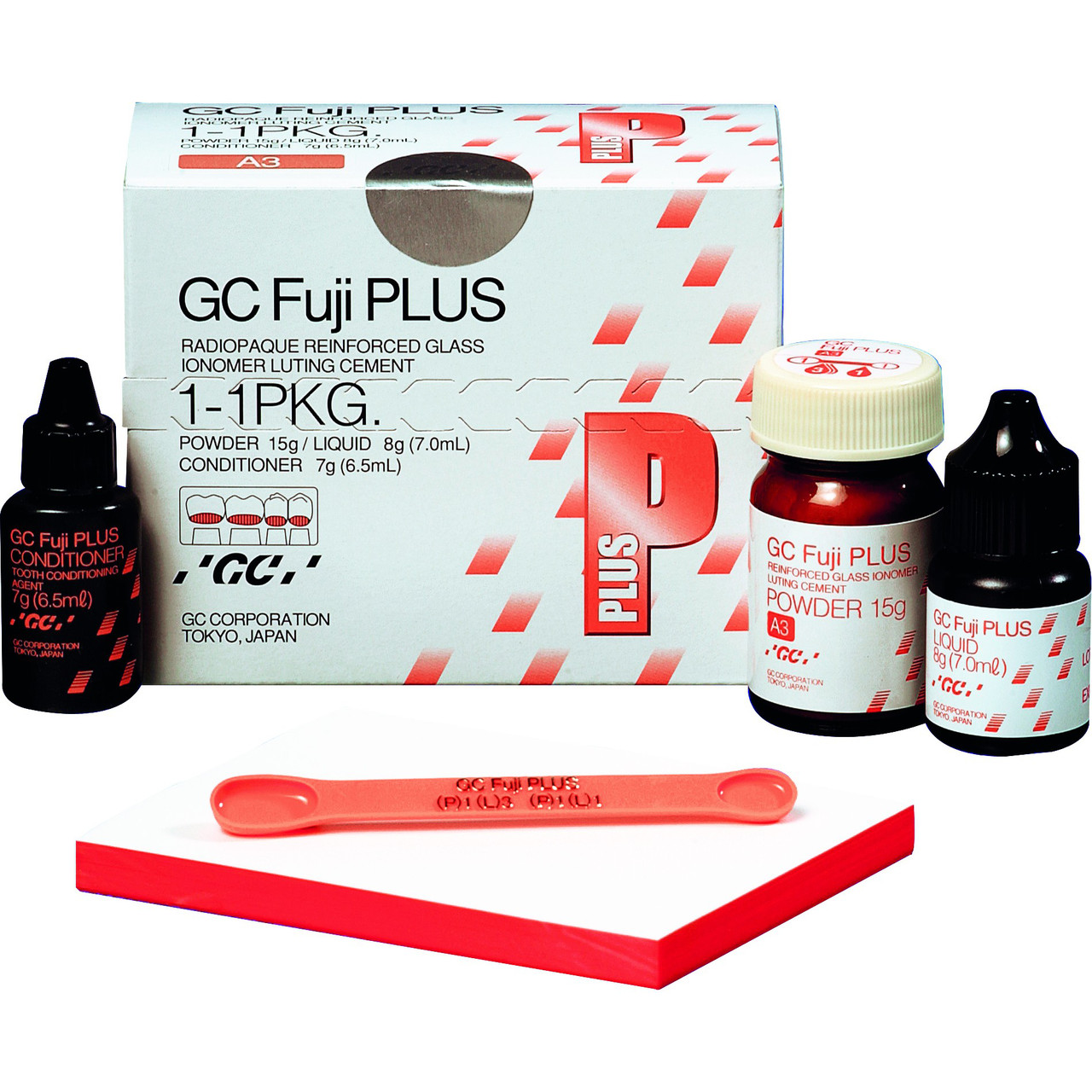 Fuji Plus (Фуджі Плюс), набір 3 флакона, склоіномерний цемент, GC