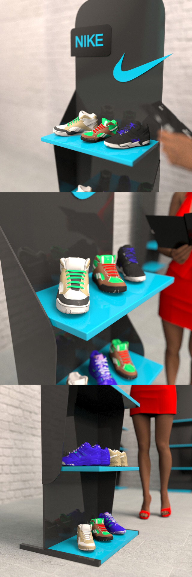 Рекламные стойки Nike