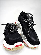 Стильні жіночі кросівки чорного кольору, фото 2