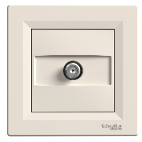 Розетка SAT кінцева кремова ASFORA Schneider Electric EPH3700123, фото 1