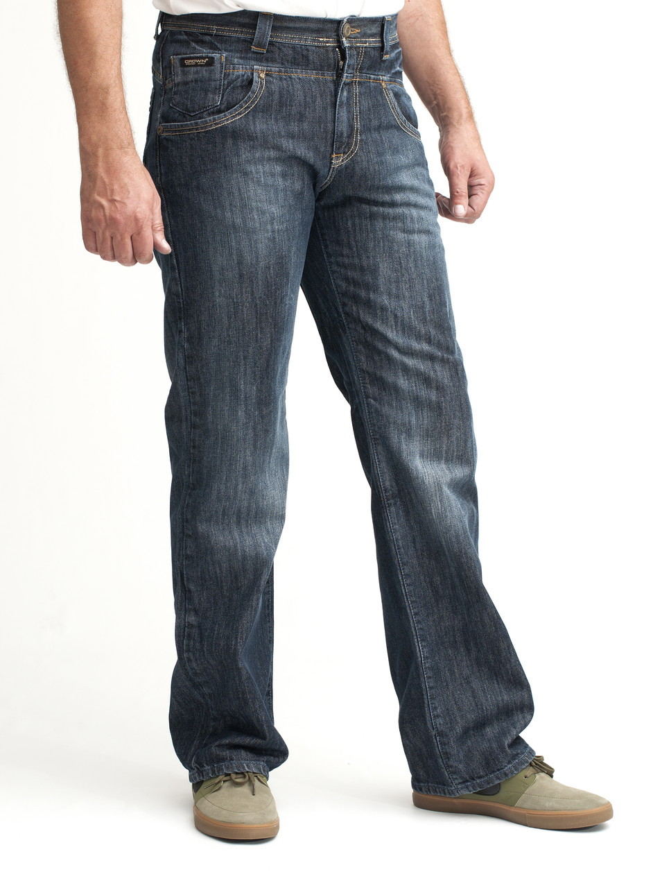 Джинси чоловічі Crown Jeans модель 2034 (mtrn flt)