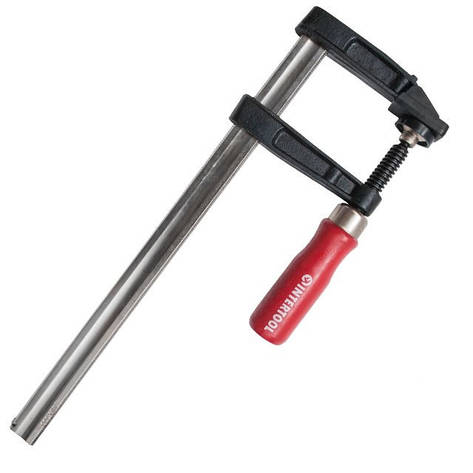 Струбцина столярна 150х50мм дерев'яна рукоятка INTERTOOL HT-6000, фото 1