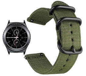 Нейлоновий ремінець Primo Traveller для годинника Samsung Gear S2 Classic SM-R732 / RM-735 - Army Green