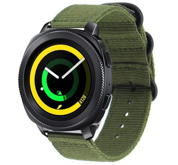 Нейлоновий ремінець Primo Traveller для годинника Samsung Sport Gear SM-R600 - Army Green, фото 1