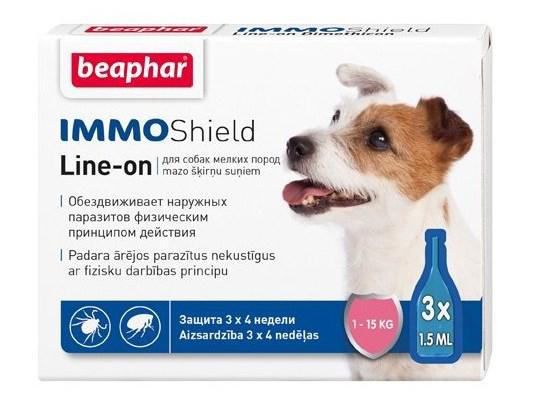 Краплі Beaphar Immo Shield Line-On (краплі від бліх, кліщів і комарів) для собак до 15 кг (1 піпетка)