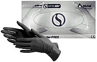 Чорні нітрилові рукавички Igar (100 пар/200 шт.)