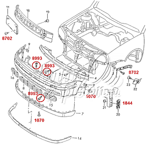 Болт кріплення бампера М6х20 на Сітроен, фото 3