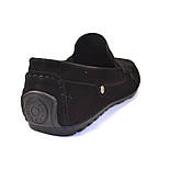 Акція Чоловічі мокасини з нубука літні чорні взуття ETHEREAL Classic Black Nub by Rosso Avangard, фото 7