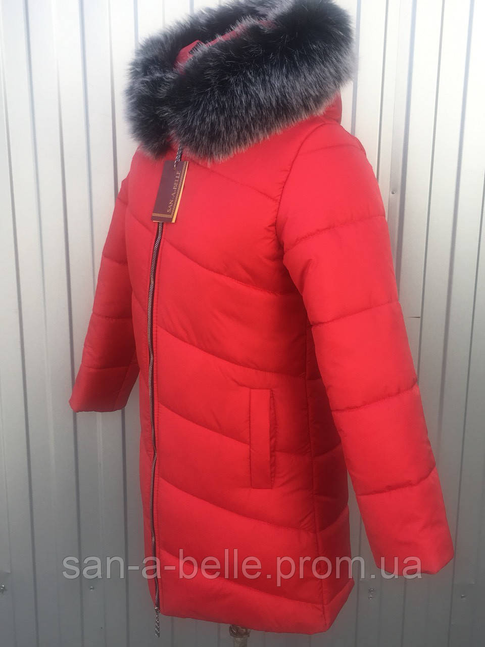 Куртка женская зимняя, модель Полоска - фото 6 - id-p756630701