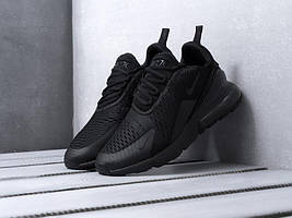 Чоловічі чорні кросівки Nike Air Max 270 Triple Black (Найк Аір Макс сітка)