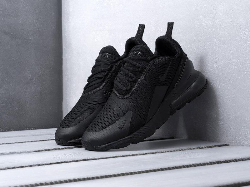 Air Max 270 Black Nike Air Max 270 чоловічі кросівки чорні, фото 1