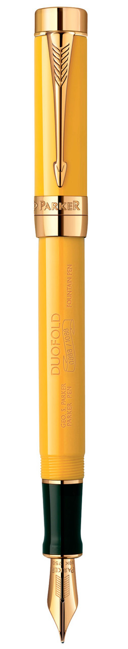 Ручка Parker чорнильна DUOFOLD Mandarin Yellow GT FP M (ювілей.) (Lim.Ed +1088) (97 710M)