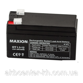 Промисловий акумулятор UPS MAXION 12- 1.3 (12V,1.3Ah)