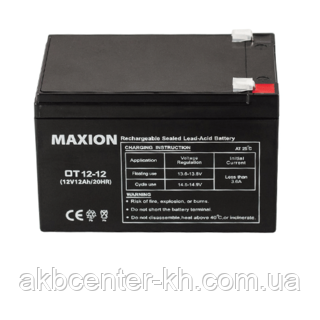 Промисловий акумулятор UPS MAXION 12- 12 (12 V, 12 Ah), фото 1