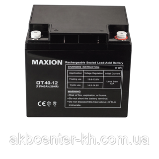 Промисловий акумулятор UPS MAXION 12-40 (12V,40 Ah)