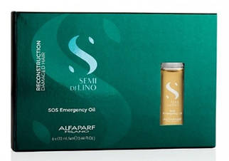 Зволожуюча олія для волосся Alfaparf Milano Semi Di Lino Reconstruction SOS Emergency Oil 6x13 ml