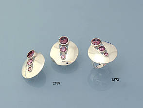 Сережки зі срібла з цирконієм., фото 2