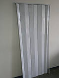 Двері гармошка глуха нестандарт - колір білий ясен. Нестандартні розміри. Ширина 120см., фото 6