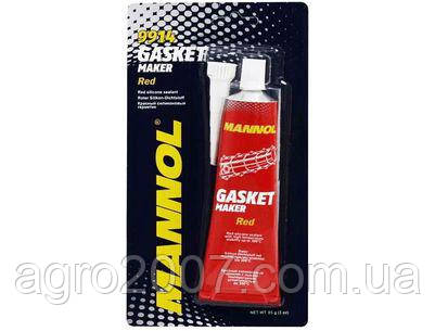 Автохімія Герметик високотемпературний червоний Silicone-Gasket rot MANNOL 85g 9914, фото 1