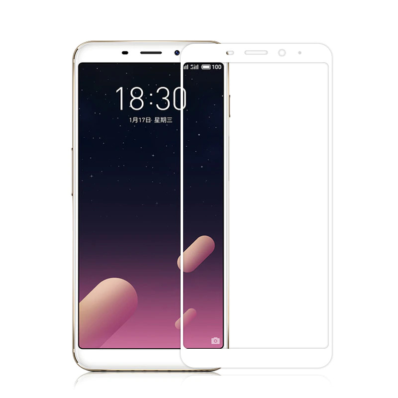 Захисне скло Meizu M6s full cover white