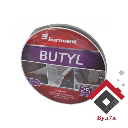 Двостороння стрічка Eurovent BUTYL (15мм × 25м)