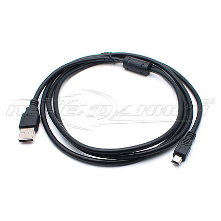 Кабель USB 2.0 AM — mini USB (економність), 1 ферит, 1,5 м, фото 1