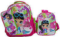 Рюкзак для 1-4 класса 3 в 1 для девочки №2193-2