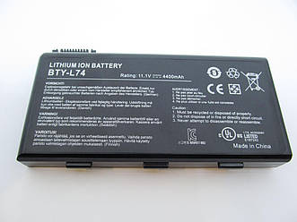 Батарея для ноутбука MSI BTY-L74, 4400mAh, 6cell, 11.1V, Li-ion, чорна, ОRIG